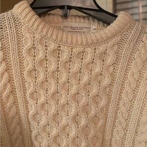 Aran Crafts Cream Cable Knit Sweater